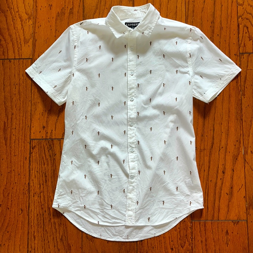 Men’s S Express button up! Fun for summer- just perfect!